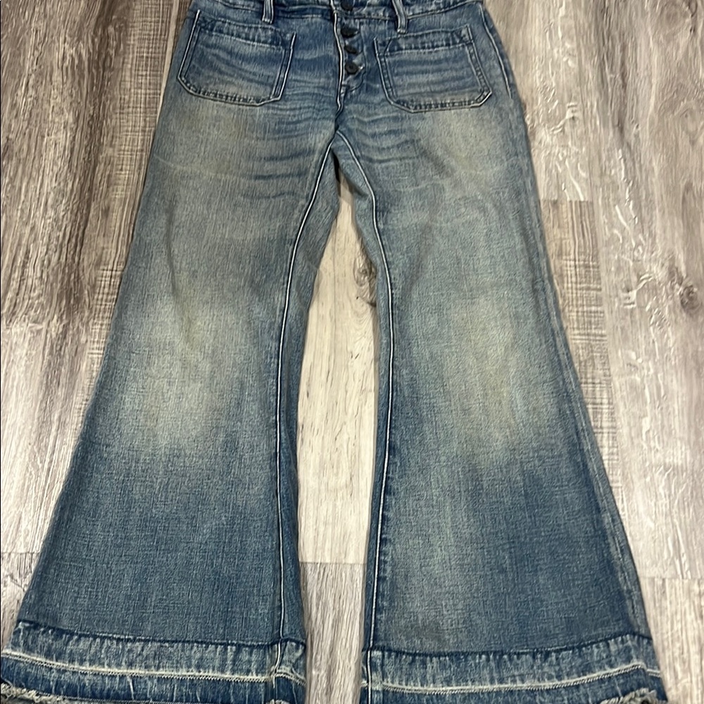 Denim & Supply Ralph Lauren Blue Flare Wide Leg Jeans